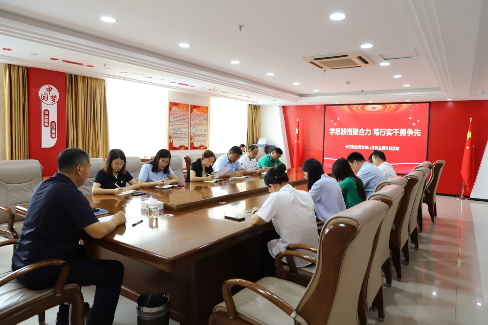 【長田黨建】學(xué)思踐悟聚合力 篤行實干勇爭先——長田實業(yè)黨支部召開8月份主題黨日會議